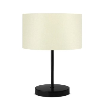 GloboStar® LARA 204-0075 Μοντέρνο Eπιτραπέζιο Φωτιστικό Πορτατίφ Μονόφωτο 1 x E27 IP20 Μαύρο Μέταλλο με Μπεζ Ύφασμα - Μ24 x Π24 x Υ35cm GloboStar® LARA 204-0075 Μοντέρνο Eπιτραπέζιο Φωτιστικό Πορτατίφ Μονόφωτο 1 x E27 IP20 Μαύρο Μέταλλο με Μπεζ Ύφασμα - Μ24 x Π24 x Υ35cm