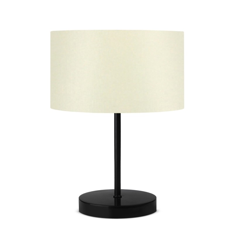 GloboStar® LARA 204-0075 Μοντέρνο Eπιτραπέζιο Φωτιστικό Πορτατίφ Μονόφωτο 1 x E27 IP20 Μαύρο Μέταλλο με Μπεζ Ύφασμα - Μ24 x Π24 x Υ35cm GloboStar® LARA 204-0075 Μοντέρνο Eπιτραπέζιο Φωτιστικό Πορτατίφ Μονόφωτο 1 x E27 IP20 Μαύρο Μέταλλο με Μπεζ Ύφασμα - Μ24 x Π24 x Υ35cm