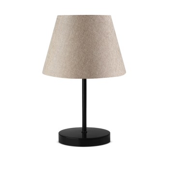 GloboStar® LARA 204-0073 Μοντέρνο Eπιτραπέζιο Φωτιστικό Πορτατίφ Μονόφωτο 1 x E27 IP20 Μαύρο Αλουμίνιο με Μπεζ Ύφασμα - Μ22 x Π22 x Υ36cm GloboStar® LARA 204-0073 Μοντέρνο Eπιτραπέζιο Φωτιστικό Πορτατίφ Μονόφωτο 1 x E27 IP20 Μαύρο Αλουμίνιο με Μπεζ Ύφασμα - Μ22 x Π22 x Υ36cm