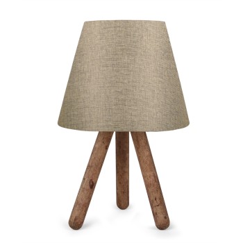 GloboStar® CAP 204-0067 Μοντέρνο Eπιτραπέζιο Φωτιστικό Πορτατίφ Μονόφωτο 1 x E27 IP20 Καφέ Ξύλο με Μπεζ Ύφασμα - Μ22 x Π22 x Υ33cm GloboStar® CAP 204-0067 Μοντέρνο Eπιτραπέζιο Φωτιστικό Πορτατίφ Μονόφωτο 1 x E27 IP20 Καφέ Ξύλο με Μπεζ Ύφασμα - Μ22 x Π22 x Υ33cm