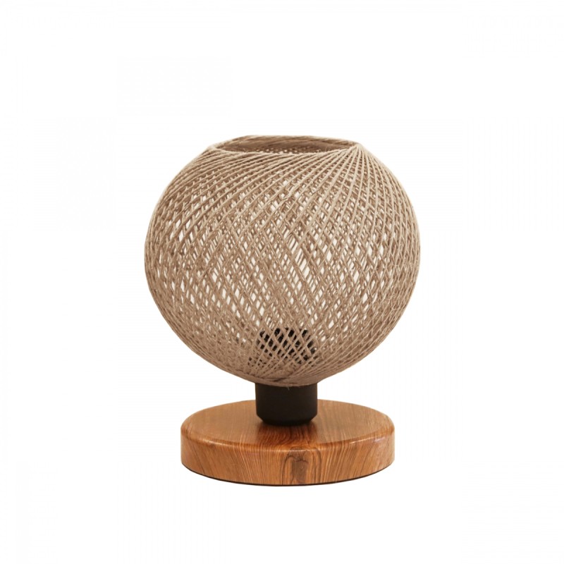 GloboStar® BOWL 204-0087 Μοντέρνο Eπιτραπέζιο Φωτιστικό Πορτατίφ Μονόφωτο 1 x E27 IP20 Καφέ Ξύλο με Μπεζ Σνοινί - Μ19 x Π19 x Υ22cm GloboStar® BOWL 204-0087 Μοντέρνο Eπιτραπέζιο Φωτιστικό Πορτατίφ Μονόφωτο 1 x E27 IP20 Καφέ Ξύλο με Μπεζ Σνοινί - Μ19 x Π19 x Υ22cm