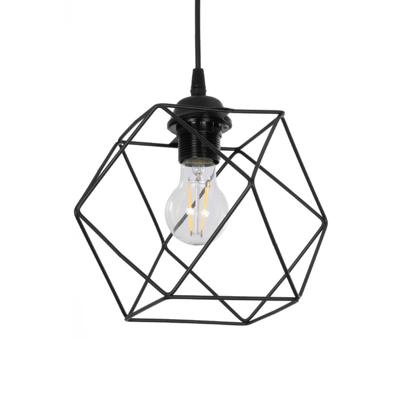 GLOBOSTAR® SOLIS 201-0045 Vintage Κρεμαστό Φωτιστικό Οροφής με Ντουί 1 x E27 AC 220-240V IP20 - Μαύρο - Μ25 x Π25 x Υ24cm GLOBOSTAR® SOLIS 201-0045 Vintage Κρεμαστό Φωτιστικό Οροφής με Ντουί 1 x E27 AC 220-240V IP20 - Μαύρο - Μ25 x Π25 x Υ24cm