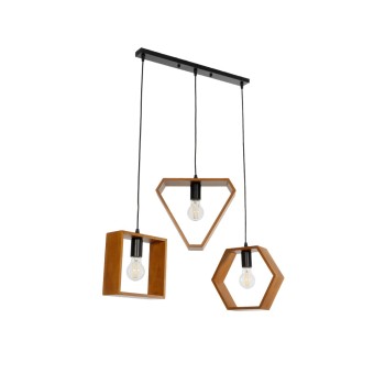 GLOBOSTAR® ELISE 999-0034 Μοντέρνο Κρεμαστό Φωτιστικό Οροφής με Ντουί 3 x E27 AC 220-240V IP20 - Καφέ & Μαύρο - Μ74 x Π9 x Υ40cm GLOBOSTAR® ELISE 999-0034 Μοντέρνο Κρεμαστό Φωτιστικό Οροφής με Ντουί 3 x E27 AC 220-240V IP20 - Καφέ & Μαύρο - Μ74 x Π9 x Υ40cm
