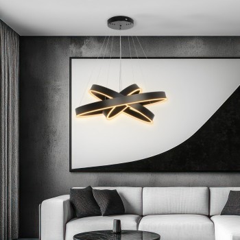 kelvo® VENOM 61188-DECO Μοντέρνο Κρεμαστό Φωτιστικό Οροφής LED 120W 14158lm 120° AC 220-240V IP20 Ρυθμιζόμενο Λευκό CCT με Χειριστήριο από 2700K έως 6000K Dimmable - Lumileds SMD Chip - Μαύρο Ματ - Μ80 x Π80 x Υ60cm - 3 Χρόνια Εγγύηση kelvo® VENOM 61188-DECO Μοντέρνο Κρεμαστό Φωτιστικό Οροφής LED 120W 14158lm 120° AC 220-240V IP20 Ρυθμιζόμενο Λευκό CCT με Χειριστήριο από 2700K έως 6000K Dimmable - Lumileds SMD Chip - Μαύρο Ματ - Μ80 x Π80 x Υ60cm - 3 Χρόνια Εγγύηση