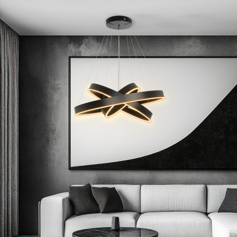 kelvo® VENOM 61188-DECO Μοντέρνο Κρεμαστό Φωτιστικό Οροφής LED 120W 14158lm 120° AC 220-240V IP20 Ρυθμιζόμενο Λευκό CCT με Χειριστήριο από 2700K έως 6000K Dimmable - Lumileds SMD Chip - Μαύρο Ματ - Μ80 x Π80 x Υ60cm - 3 Χρόνια Εγγύηση kelvo® VENOM 61188-DECO Μοντέρνο Κρεμαστό Φωτιστικό Οροφής LED 120W 14158lm 120° AC 220-240V IP20 Ρυθμιζόμενο Λευκό CCT με Χειριστήριο από 2700K έως 6000K Dimmable - Lumileds SMD Chip - Μαύρο Ματ - Μ80 x Π80 x Υ60cm - 3 Χρόνια Εγγύηση