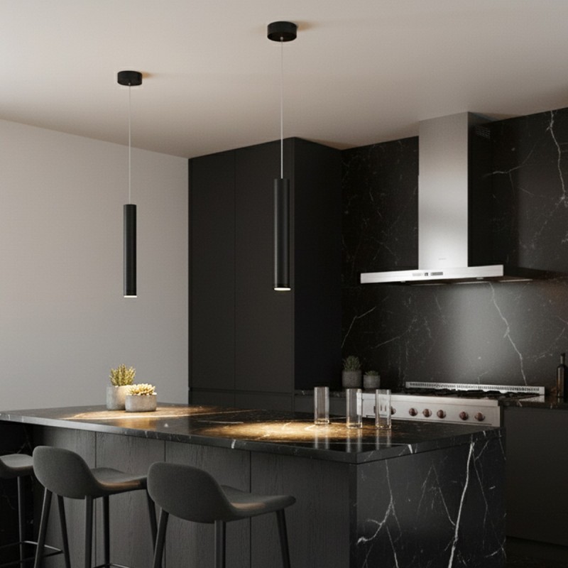 kelvo® CANAL KLV-101-0070 Κρεμαστό Φωτιστικό Οροφής LED 7W 700lm 36° AC 220-240V IP20 Θερμό Λευκό 2700K - Bridgelux COB Chip & TÜV SÜD Driver - Μαύρο Ματ - Μ4 x Π4 x Υ30cm - 5 Χρόνια Εγγύηση kelvo® CANAL KLV-101-0070 Κρεμαστό Φωτιστικό Οροφής LED 7W 700lm 36° AC 220-240V IP20 Θερμό Λευκό 2700K - Bridgelux COB Chip & TÜV SÜD Driver - Μαύρο Ματ - Μ4 x Π4 x Υ30cm - 5 Χρόνια Εγγύηση