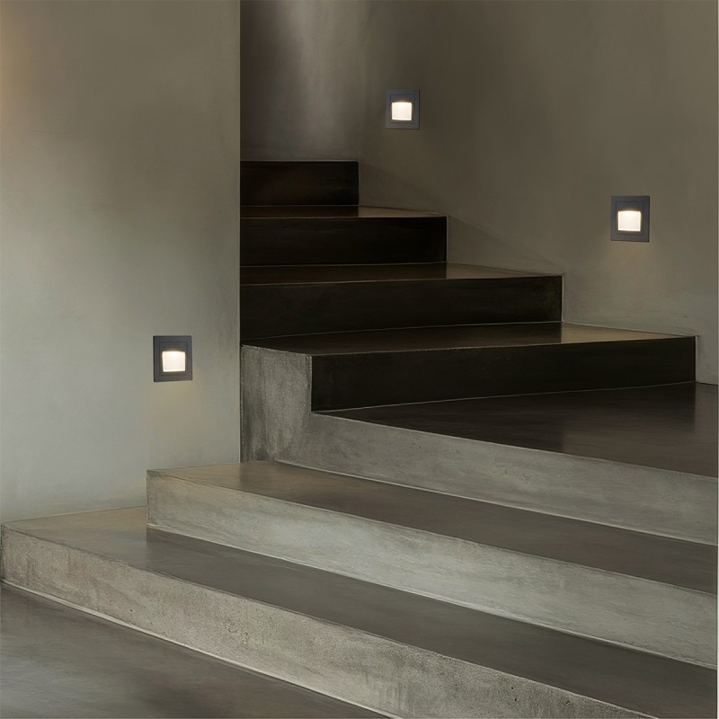 kelvo® STEPART KLV-101-0078 Μοντέρνο Χωνευτό Φωτιστικό Σκαλοπατιού - Διαδρόμου LED 3W 375lm 45° AC 220-240V Αδιάβροχο IP65 Θερμό Λευκό 2700K - Lumileds SMD Chip & TÜV SÜD Driver - Γκρι Ανθρακί Ματ - Μ8.5 x Π5 x Υ8.5cm / Q6.72 x 6.72cm - 5 Χρόνια Εγγύη kelvo® STEPART KLV-101-0078 Μοντέρνο Χωνευτό Φωτιστικό Σκαλοπατιού - Διαδρόμου LED 3W 375lm 45° AC 220-240V Αδιάβροχο IP65 Θερμό Λευκό 2700K - Lumileds SMD Chip & TÜV SÜD Driver - Γκρι Ανθρακί Ματ - Μ8.5 x Π5 x Υ8.5cm / Q6.72 x 6.72cm - 5 Χρόνια Εγγύη