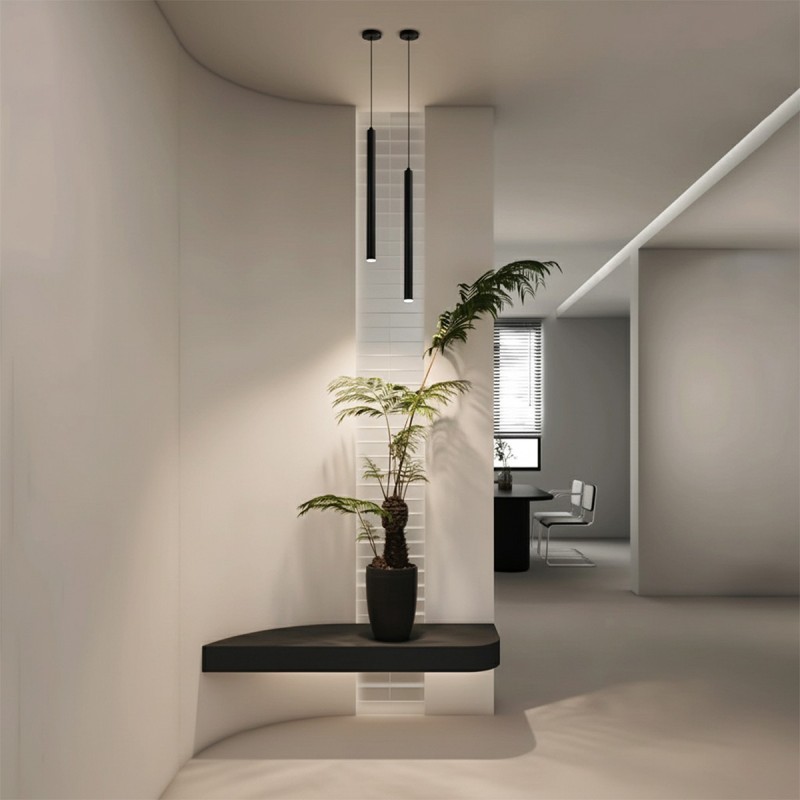 kelvo® CANAL KLV-101-0073 Κρεμαστό Φωτιστικό Οροφής LED 7W 700lm 36° AC 220-240V IP20 Θερμό Λευκό 2700K - Bridgelux COB Chip & TÜV SÜD Driver - Μαύρο Ματ - Μ4 x Π4 x Υ80cm - 5 Χρόνια Εγγύηση kelvo® CANAL KLV-101-0073 Κρεμαστό Φωτιστικό Οροφής LED 7W 700lm 36° AC 220-240V IP20 Θερμό Λευκό 2700K - Bridgelux COB Chip & TÜV SÜD Driver - Μαύρο Ματ - Μ4 x Π4 x Υ80cm - 5 Χρόνια Εγγύηση