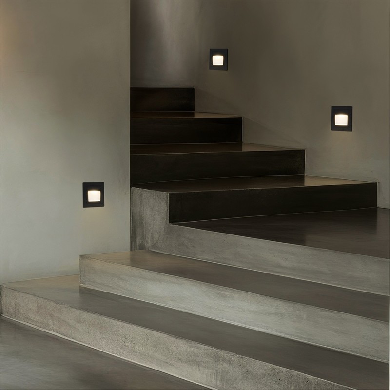 kelvo® STEPART KLV-101-0077 Μοντέρνο Χωνευτό Φωτιστικό Σκαλοπατιού - Διαδρόμου LED 3W 375lm 45° AC 220-240V Αδιάβροχο IP65 Θερμό Λευκό 2700K - Lumileds SMD Chip & TÜV SÜD Driver - Μαύρο Ματ - Μ8.5 x Π5 x Υ8.5cm / Q6.72 x 6.72cm - 5 Χρόνια Εγγύηση kelvo® STEPART KLV-101-0077 Μοντέρνο Χωνευτό Φωτιστικό Σκαλοπατιού - Διαδρόμου LED 3W 375lm 45° AC 220-240V Αδιάβροχο IP65 Θερμό Λευκό 2700K - Lumileds SMD Chip & TÜV SÜD Driver - Μαύρο Ματ - Μ8.5 x Π5 x Υ8.5cm / Q6.72 x 6.72cm - 5 Χρόνια Εγγύηση