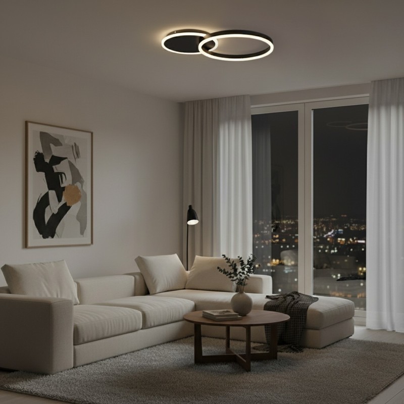 kelvo® VENOM KLV-101-0181 Φωτιστικό Οροφής LED 45W 4500lm 360° AC 220-240V IP20 Ρυθμιζόμενο Λευκό CCT με Χειριστήριο από 2700K έως 6000K Dimmable - Lumileds SMD Chip - Μαύρο Ματ - Μ60 x Π40 x Υ7.5cm - 3 Χρόνια Εγγύηση kelvo® VENOM KLV-101-0181 Φωτιστικό Οροφής LED 45W 4500lm 360° AC 220-240V IP20 Ρυθμιζόμενο Λευκό CCT με Χειριστήριο από 2700K έως 6000K Dimmable - Lumileds SMD Chip - Μαύρο Ματ - Μ60 x Π40 x Υ7.5cm - 3 Χρόνια Εγγύηση