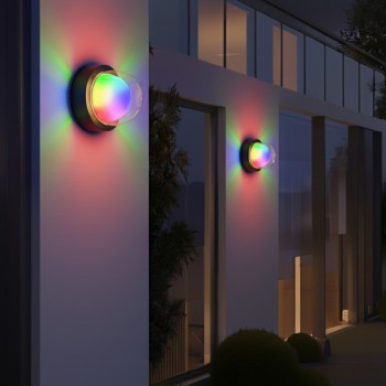 kelvo® NEXA KLV-101-0250 Φωτιστικό Τοίχου / Απλίκα LED 6W 360lm 180° AC 220-240V Αδιάβροχο IP65 Πολύχρωμο RGB+WW Dimmable SPI/TTL Protocol IC UCS512 - Sanan SMD Chip & TÜV SÜD Driver - Μαύρο Ματ - Μ11 x Π8.5 x Υ11cm - 5 Χρόνια Εγγύηση kelvo® NEXA KLV-101-0250 Φωτιστικό Τοίχου / Απλίκα LED 6W 360lm 180° AC 220-240V Αδιάβροχο IP65 Πολύχρωμο RGB+WW Dimmable SPI/TTL Protocol IC UCS512 - Sanan SMD Chip & TÜV SÜD Driver - Μαύρο Ματ - Μ11 x Π8.5 x Υ11cm - 5 Χρόνια Εγγύηση