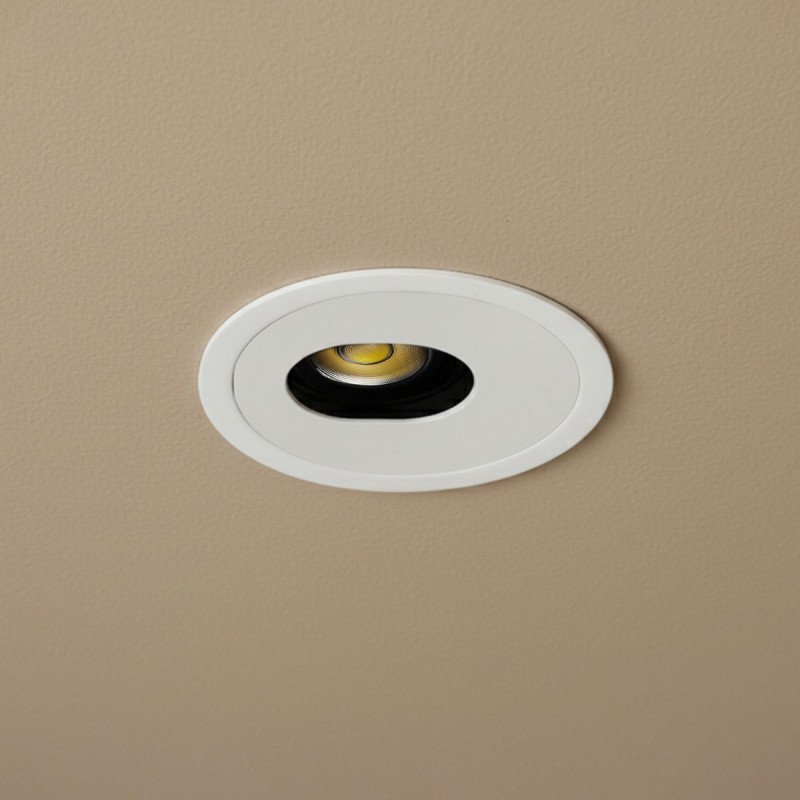 kelvo® ASYMMETRICAL KLV-101-0133 Χωνευτό Φωτιστικό Downlight Σποτ LED 7W 875lm 15°x30° AC 220-240V IP20 Φυσικό Λευκό 4500K - Bridgelux COB Chip & TÜV SÜD Driver - Λευκό Ματ - Μ8.3 x Π8.3 x Υ8.2cm / Q7.3cm - 5 Χρόνια Εγγύηση