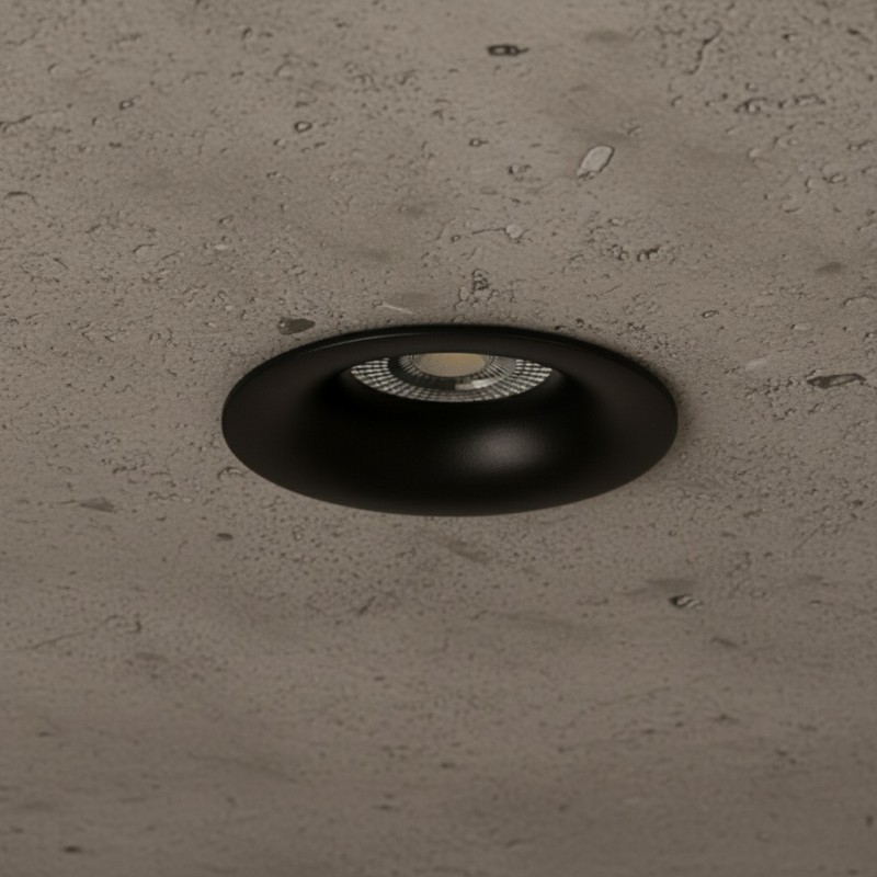 kelvo® OMICRON KLV-101-0034 Χωνευτό Φωτιστικό Downlight Σποτ για Λάμπα MR16 με Ντουί GU10 AC 220-240V IP20 - Μαύρο Ματ - Μ8.5 x Π8.5 x Υ3cm / Q7.5cm