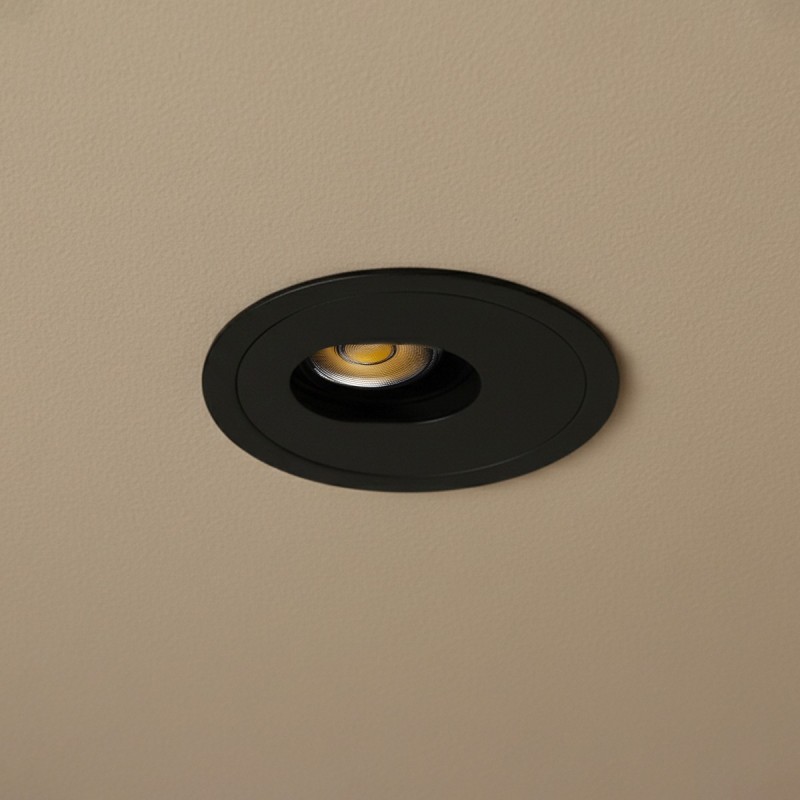 kelvo® ASYMMETRICAL KLV-101-0130 Χωνευτό Φωτιστικό Downlight Σποτ LED 7W 840lm 15°x30° AC 220-240V IP20 Θερμό Λευκό 2700K - Bridgelux COB Chip & TÜV SÜD Driver - Μαύρο Ματ - Μ8.3 x Π8.3 x Υ8.2cm / Q7.3cm - 5 Χρόνια Εγγύηση