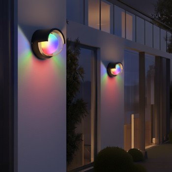 kelvo® NEXA KLV-101-0254 Φωτιστικό Τοίχου / Απλίκα LED 6W 360lm 180° AC 220-240V Αδιάβροχο IP65 Πολύχρωμο RGB+WW Dimmable SPI/TTL Protocol IC UCS512 - Sanan SMD Chip & TÜV SÜD Driver - Μαύρο Ματ - Μ11 x Π9 x Υ11cm - 5 Χρόνια Εγγύηση kelvo® NEXA KLV-101-0254 Φωτιστικό Τοίχου / Απλίκα LED 6W 360lm 180° AC 220-240V Αδιάβροχο IP65 Πολύχρωμο RGB+WW Dimmable SPI/TTL Protocol IC UCS512 - Sanan SMD Chip & TÜV SÜD Driver - Μαύρο Ματ - Μ11 x Π9 x Υ11cm - 5 Χρόνια Εγγύηση