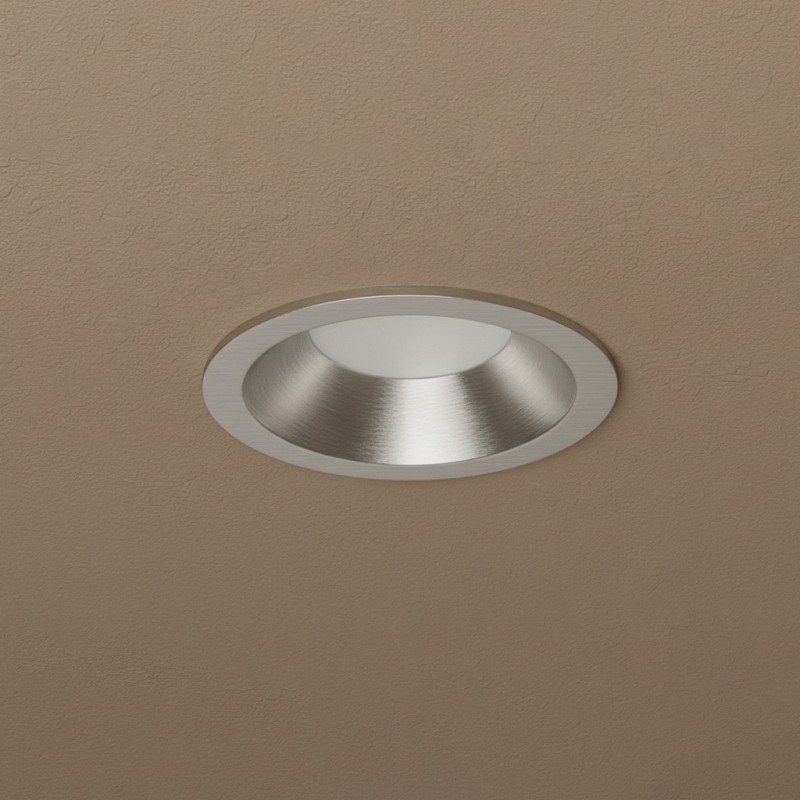 kelvo® SIGMA KLV-101-0043 Χωνευτό Φωτιστικό Downlight Σποτ Μπάνιου για Λάμπα MR16 με Ντουί GU10 AC 220-240V Αδιάβροχο IP65 - Νίκελ Βούρτσας - Μ8.5 x Π8.5 x Υ4.4cm / Q7.5cm