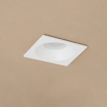 kelvo® EPSILON KLV-101-0048 Χωνευτό Φωτιστικό Downlight Σποτ Μπάνιου για Λάμπα MR16 με Ντουί GU10 AC 220-240V Αδιάβροχο IP65 - Λευκό Ματ - Μ8.5 x Π8.5 x Υ4.4cm / Q7.5cm x 7.5cm