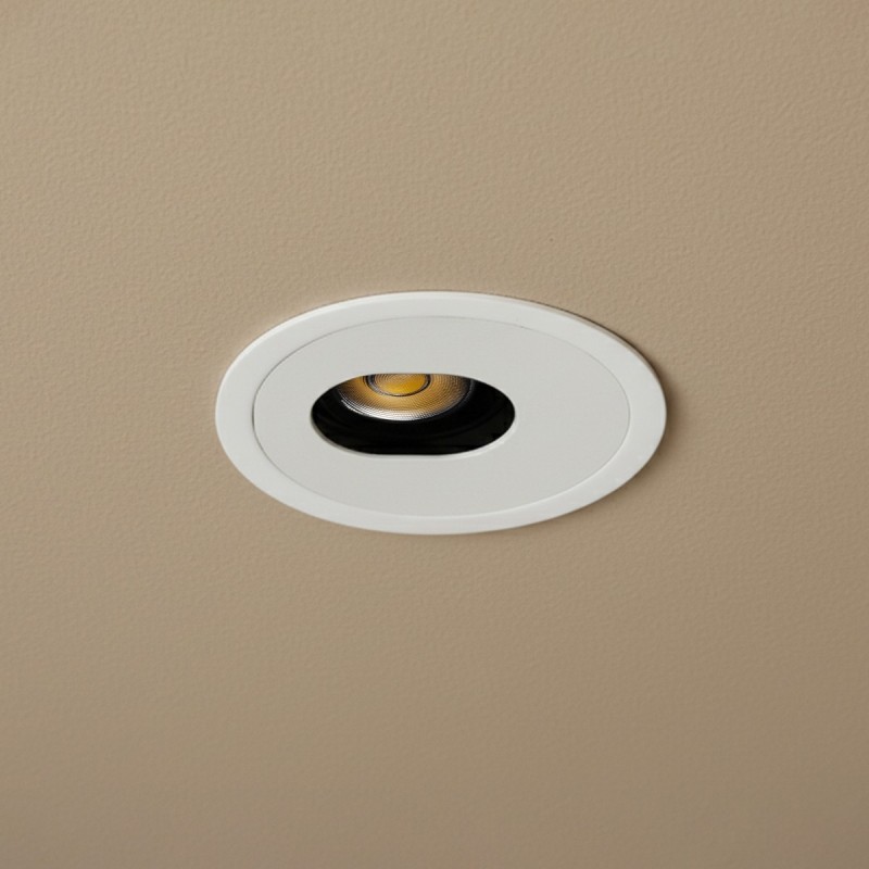 kelvo® ASYMMETRICAL KLV-101-0131 Χωνευτό Φωτιστικό Downlight Σποτ LED 7W 840lm 15°x30° AC 220-240V IP20 Θερμό Λευκό 2700K - Bridgelux COB Chip & TÜV SÜD Driver - Λευκό Ματ - Μ8.3 x Π8.3 x Υ8.2cm / Q7.3cm - 5 Χρόνια Εγγύηση