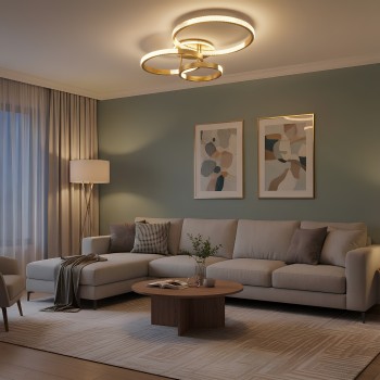 kelvo® DIAMOND KLV-101-0228 Φωτιστικό Οροφής LED 100W 10000lm 360° AC 220-240V IP20 Ρυθμιζόμενο Λευκό CCT με Χειριστήριο από 2700K έως 6000K Dimmable - Lumileds SMD Chip - Χρυσό Πλατίνα - Μ80 x Π50 x Υ20cm - 3 Χρόνια Εγγύηση kelvo® DIAMOND KLV-101-0228 Φωτιστικό Οροφής LED 100W 10000lm 360° AC 220-240V IP20 Ρυθμιζόμενο Λευκό CCT με Χειριστήριο από 2700K έως 6000K Dimmable - Lumileds SMD Chip - Χρυσό Πλατίνα - Μ80 x Π50 x Υ20cm - 3 Χρόνια Εγγύηση