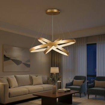 kelvo® NEMESIS KLV-101-0222-V2 Κρεμαστό Φωτιστικό Οροφής LED 120W 12000lm 180° AC 220-240V IP20 Ρυθμιζόμενο Λευκό CCT με Χειριστήριο από 2700K έως 6000K Dimmable - Lumileds SMD Chip - Χρυσό Πλατίνα - Μ80 x Π80 x Υ80cm - 3 Χρόνια Εγγύηση kelvo® NEMESIS KLV-101-0222-V2 Κρεμαστό Φωτιστικό Οροφής LED 120W 12000lm 180° AC 220-240V IP20 Ρυθμιζόμενο Λευκό CCT με Χειριστήριο από 2700K έως 6000K Dimmable - Lumileds SMD Chip - Χρυσό Πλατίνα - Μ80 x Π80 x Υ80cm - 3 Χρόνια Εγγύηση