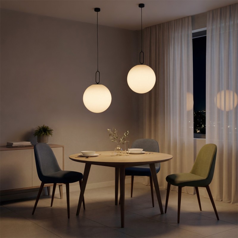 kelvo® BELLISSIMO KLV-101-0375 Κρεμαστό Φωτιστικό Οροφής για Λάμπα με Ντουί E27 AC 220-240V IP20 - Μαύρο Ματ & Λευκό - Μ40 x Π40 x Υ62cm kelvo® BELLISSIMO KLV-101-0375 Κρεμαστό Φωτιστικό Οροφής για Λάμπα με Ντουί E27 AC 220-240V IP20 - Μαύρο Ματ & Λευκό - Μ40 x Π40 x Υ62cm