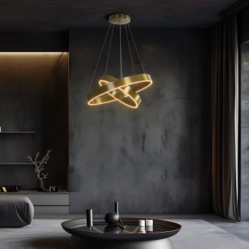 kelvo® VENOM KLV-101-0198-V2 Κρεμαστό Φωτιστικό Οροφής LED 75W 7500lm 120° AC 220-240V IP20 Ρυθμιζόμενο Λευκό CCT με Χειριστήριο από 2700K έως 6000K Dimmable - Lumileds SMD Chip - Χρυσό Πλατίνα - Μ60 x Π60 x Υ40cm - 3 Χρόνια Εγγύηση kelvo® VENOM KLV-101-0198-V2 Κρεμαστό Φωτιστικό Οροφής LED 75W 7500lm 120° AC 220-240V IP20 Ρυθμιζόμενο Λευκό CCT με Χειριστήριο από 2700K έως 6000K Dimmable - Lumileds SMD Chip - Χρυσό Πλατίνα - Μ60 x Π60 x Υ40cm - 3 Χρόνια Εγγύηση