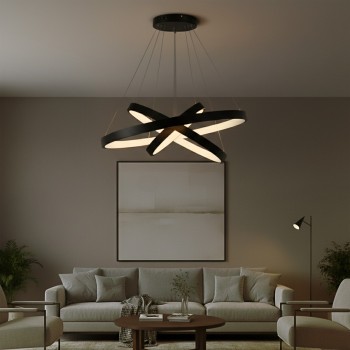 kelvo® NEMESIS KLV-101-0220-V2 Κρεμαστό Φωτιστικό Οροφής LED 120W 12000lm 180° AC 220-240V IP20 Ρυθμιζόμενο Λευκό CCT με Χειριστήριο από 2700K έως 6000K Dimmable - Lumileds SMD Chip - Μαύρο Ματ - Μ80 x Π80 x Υ80cm - 3 Χρόνια Εγγύηση kelvo® NEMESIS KLV-101-0220-V2 Κρεμαστό Φωτιστικό Οροφής LED 120W 12000lm 180° AC 220-240V IP20 Ρυθμιζόμενο Λευκό CCT με Χειριστήριο από 2700K έως 6000K Dimmable - Lumileds SMD Chip - Μαύρο Ματ - Μ80 x Π80 x Υ80cm - 3 Χρόνια Εγγύηση