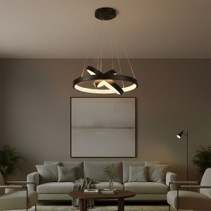 kelvo® NEMESIS KLV-101-0217-V2 Κρεμαστό Φωτιστικό Οροφής LED 100W 10000lm 180° AC 220-240V IP20 Ρυθμιζόμενο Λευκό CCT με Χειριστήριο από 2700K έως 6000K Dimmable - Lumileds SMD Chip - Μαύρο Ματ - Μ60 x Π60 x Υ60cm - 3 Χρόνια Εγγύηση