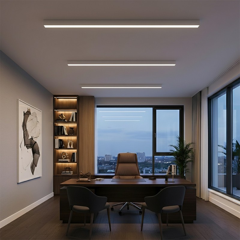 kelvo® ORION KLV-101-0363-V2 Γραμμικό Φωτιστικό Οροφής LED 72W 7200lm 120° AC 220-240V IP20 Ρυθμιζόμενο Λευκό CCT με Χειριστήριο από 2700K έως 6000K Dimmable - Lumileds SMD Chip - Λευκό Ματ - Μ120 x Π5 x Υ7.5cm - 3 Χρόνια Εγγύηση kelvo® ORION KLV-101-0363-V2 Γραμμικό Φωτιστικό Οροφής LED 72W 7200lm 120° AC 220-240V IP20 Ρυθμιζόμενο Λευκό CCT με Χειριστήριο από 2700K έως 6000K Dimmable - Lumileds SMD Chip - Λευκό Ματ - Μ120 x Π5 x Υ7.5cm - 3 Χρόνια Εγγύηση