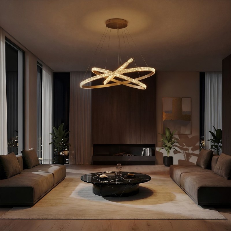 kelvo® DIAMOND KLV-101-0240-V2 Κρεμαστό Φωτιστικό Οροφής LED 120W 12000lm 180° AC 220-240V IP20 Ρυθμιζόμενο Λευκό CCT με Χειριστήριο από 2700K έως 6000K Dimmable - Lumileds SMD Chip - Χρυσό Πλατίνα - Μ80 x Π80 x Υ80cm - 3 Χρόνια Εγγύηση kelvo® DIAMOND KLV-101-0240-V2 Κρεμαστό Φωτιστικό Οροφής LED 120W 12000lm 180° AC 220-240V IP20 Ρυθμιζόμενο Λευκό CCT με Χειριστήριο από 2700K έως 6000K Dimmable - Lumileds SMD Chip - Χρυσό Πλατίνα - Μ80 x Π80 x Υ80cm - 3 Χρόνια Εγγύηση