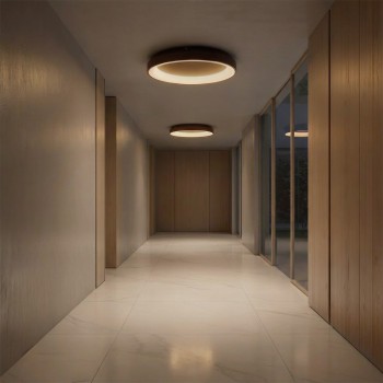 kelvo® SALEM KLV-101-0284 Φωτιστικό Οροφής LED 105W 10500lm 120° AC 220-240V IP20 Ρυθμιζόμενο Λευκό CCT με Χειριστήριο από 2700K έως 6000K Dimmable - Lumileds SMD Chip - Καφέ Ματ - Μ60 x Π60 x Υ9.5cm - 3 Χρόνια Εγγύηση