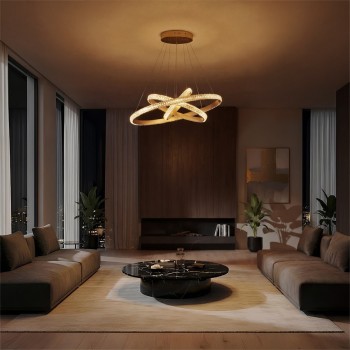 kelvo® DIAMOND KLV-101-0238-V2 Κρεμαστό Φωτιστικό Οροφής LED 100W 10000lm 180° AC 220-240V IP20 Ρυθμιζόμενο Λευκό CCT με Χειριστήριο από 2700K έως 6000K Dimmable - Lumileds SMD Chip - Χρυσό Πλατίνα - Μ60 x Π60 x Υ60cm - 3 Χρόνια Εγγύηση kelvo® DIAMOND KLV-101-0238-V2 Κρεμαστό Φωτιστικό Οροφής LED 100W 10000lm 180° AC 220-240V IP20 Ρυθμιζόμενο Λευκό CCT με Χειριστήριο από 2700K έως 6000K Dimmable - Lumileds SMD Chip - Χρυσό Πλατίνα - Μ60 x Π60 x Υ60cm - 3 Χρόνια Εγγύηση