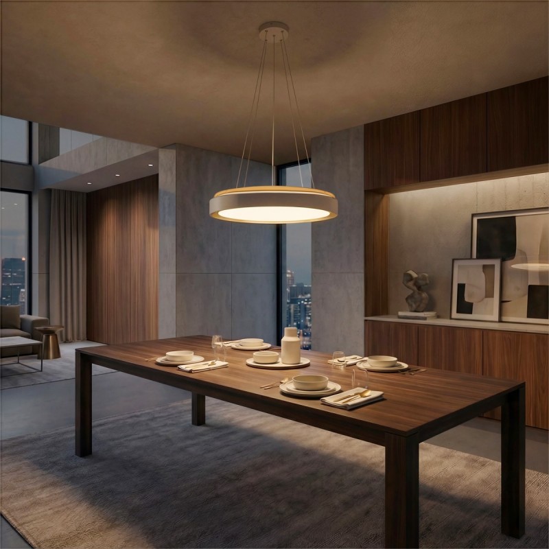 kelvo® BARCHETTA KLV-101-0267 Κρεμαστό Φωτιστικό Οροφής LED 72W 7200lm 120° AC 220-240V IP20 Ρυθμιζόμενο Λευκό CCT με Χειριστήριο από 2700K έως 6000K Dimmable - Lumileds SMD Chip - Λευκό & Σαμπανιζέ Χρυσό Ματ - Μ48 x Π48 x Υ8.2cm - 3 Χρόνια Εγγύηση kelvo® BARCHETTA KLV-101-0267 Κρεμαστό Φωτιστικό Οροφής LED 72W 7200lm 120° AC 220-240V IP20 Ρυθμιζόμενο Λευκό CCT με Χειριστήριο από 2700K έως 6000K Dimmable - Lumileds SMD Chip - Λευκό & Σαμπανιζέ Χρυσό Ματ - Μ48 x Π48 x Υ8.2cm - 3 Χρόνια Εγγύηση