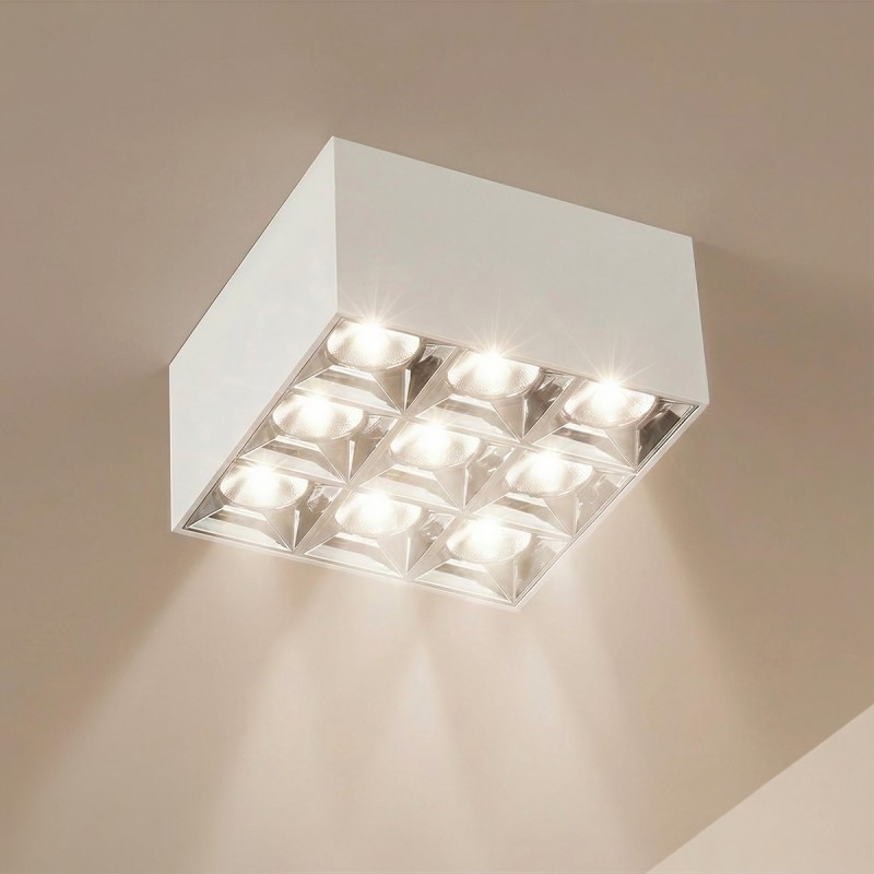 kelvo® LUMINAR KLV-101-0342 Φωτιστικό Downlight Σποτ LED 30W 4200lm 36° AC 220-240V IP20 Φυσικό Λευκό 4500K - Osram SMD Chip & TÜV SÜD Driver - Λευκό Ματ - Μ12 x Π12 x Υ6.6cm - 5 Χρόνια Εγγύηση