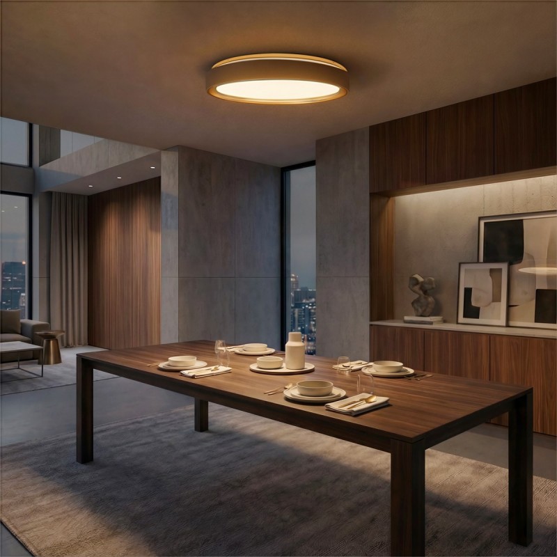 kelvo® BARCHETTA KLV-101-0267-V2 Φωτιστικό Οροφής LED 72W 7200lm 120° AC 220-240V IP20 Ρυθμιζόμενο Λευκό CCT με Χειριστήριο από 2700K έως 6000K Dimmable - Lumileds SMD Chip - Λευκό & Σαμπανιζέ Χρυσό Ματ - Μ48 x Π48 x Υ8.2cm - 3 Χρόνια Εγγύηση kelvo® BARCHETTA KLV-101-0267-V2 Φωτιστικό Οροφής LED 72W 7200lm 120° AC 220-240V IP20 Ρυθμιζόμενο Λευκό CCT με Χειριστήριο από 2700K έως 6000K Dimmable - Lumileds SMD Chip - Λευκό & Σαμπανιζέ Χρυσό Ματ - Μ48 x Π48 x Υ8.2cm - 3 Χρόνια Εγγύηση