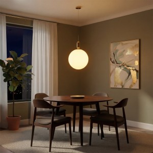 kelvo® ESTETICO KLV-101-0384 Κρεμαστό Φωτιστικό Οροφής για Λάμπα με Ντουί E27 AC 220-240V IP20 - Χρυσό Βούρτσας Πλατίνα & Λευκό - Μ40 x Π40 x Υ58cm