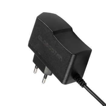 GLOBOSTAR® VOLTIX GLB-107-0001 Τροφοδοτικό/Μετασχηματιστής Class II SELV 12W 1A AC 220-240V σε DC 12V IP20 - Μαύρο Ματ - Μ7.3 x Π4 x Υ2.8cm - 3 Χρόνια Εγγύηση