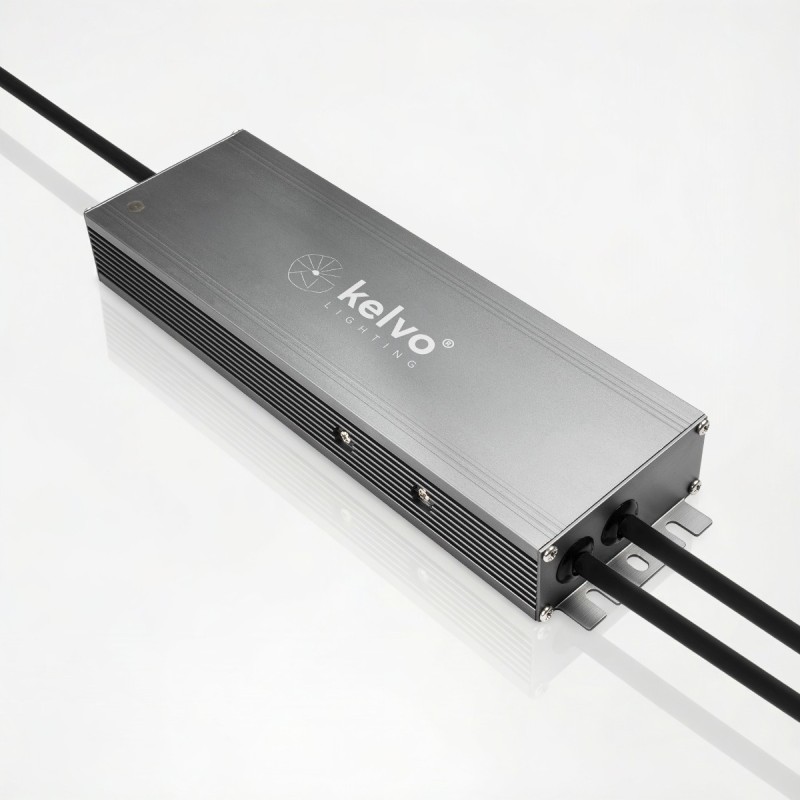 kelvo® SELAS KLV-107-0035 Τροφοδοτικό/Μετασχηματιστής Class I PELV 200W 8.3A AC 220-240V σε DC 24V Αδιάβροχο IP67 - Γκρι Ανθρακί Ματ - Μ25 x Π7.2 x Υ3.2cm - 5 Χρόνια Εγγύηση