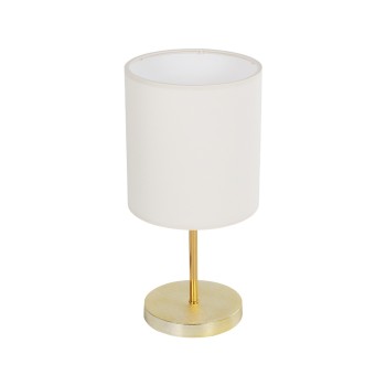 GLOBOSTAR® GLOSSY 204-0078 Μοντέρνο Επιτραπέζιο Φωτιστικό Πορτατίφ με Ντουί 1 x E27 AC 220-240V IP20 - Χρυσό & Μπεζ - Μ19 x Π19 x Υ38cm
