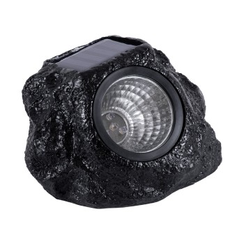 GLOBOSTAR® ROCHLIGHT 71509 Διακοσμητικό Φωτιστικό Κήπου LED 1W 40lm 120° DC 5V με Φωτοβολταϊκό Panel 5V 0.1W & Επαναφορτιζόμενη Μπαταρία Li-ion 3.2V 600mAh Αδιάβροχο IP65 Θερμό Λευκό 2700K - Μ15 x Π12 x Υ10cm - 2 Χρόνια Εγγύηση