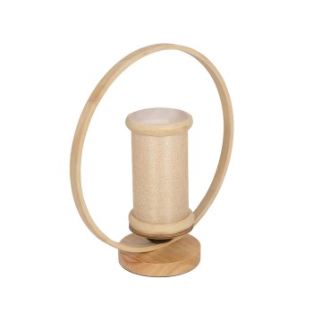 GLOBOSTAR® TULUMKO 02007 Boho Επιτραπέζιο Φωτιστικό Πορτατίφ με Ντουί 1 x E27 AC 220-240V IP20 - Μπεζ - Μ30 x Π12 x Υ32cm