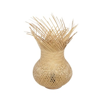 GLOBOSTAR® FARAH 01980 Boho Επιτραπέζιο Φωτιστικό Πορτατίφ με Ντουί 1 x E27 AC 220-240V IP20 - Μπεζ - Μ30 x Π30 x Υ46cm