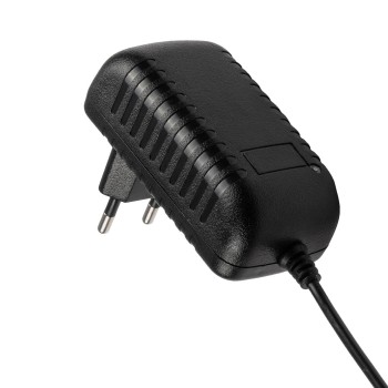 GLOBOSTAR® VOLTIX GLB-107-0002 Τροφοδοτικό/Μετασχηματιστής Class II SELV 24W 2A AC 220-240V σε DC 12V IP20 - Μαύρο Ματ - Μ8 x Π4.2 x Υ2.8cm - 3 Χρόνια Εγγύηση