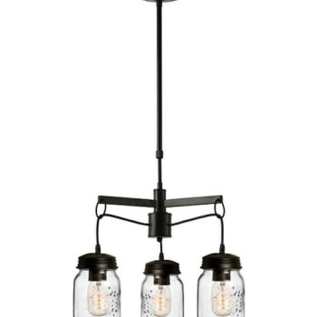 ΚΡΕΜΑΣΤΟ Φ/Σ 3ΧΕ27 ΜΑΥΡΟ ΜΕΤΑΛΛΙΚΟ+ΓΥΑΛΙ Φ45ΧΗ95CM