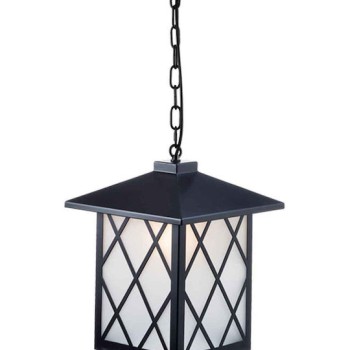 ΚΡΕΜΑΣΤΟ Φ/Σ 1ΧΕ27 ΜΕΤΑΛΛΙΚΟ ΜΑΥΡΟ+ΓΥΑΛΙ 26Χ26ΧΗ120CM