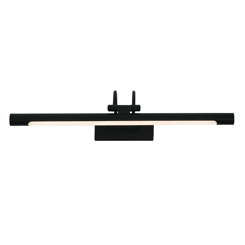 InLight Επιτοίχιο φωτιστικό LED 12W 3000K από μαύρο μέταλλο και ακρυλικό D:60cm (1044-Α-Μαύρο)