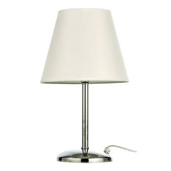 InLight Επιτραπέζιο φωτιστικό από μέταλλο σε χρώμιο απόχρωση και υφασμάτινο καπέλο 1XE14 D:40cm (3425-Χρώμιο) InLight Επιτραπέζιο φωτιστικό από μέταλλο σε χρώμιο απόχρωση και υφασμάτινο καπέλο 1XE14 D:40cm (3425-Χρώμιο)