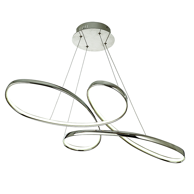 InLight Κρεμαστό φωτιστικό LED 56W 3CCT (by switch) από αλουμίνιο σε χρώμιο απόχρωση D:100cm (6151-CH) InLight Κρεμαστό φωτιστικό LED 56W 3CCT (by switch) από αλουμίνιο σε χρώμιο απόχρωση D:100cm (6151-CH)