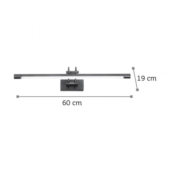 InLight Επιτοίχιο φωτιστικό LED 12W 3000K από λευκό μέταλλο και ακρυλικό D:60cm (1044-Α-Λευκό)