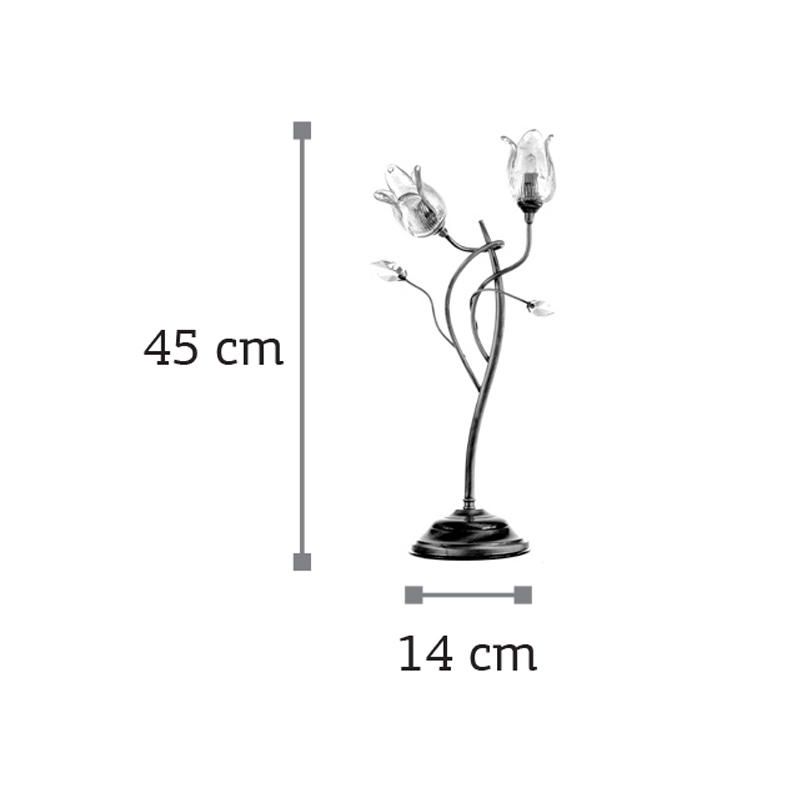 InLight Επιτραπέζιο φωτιστικό από οξυντέ μέταλλο κρύσταλλα και μελί γυαλί 2XG9 D:45cm (3324-Οξυντέ) InLight Επιτραπέζιο φωτιστικό από οξυντέ μέταλλο κρύσταλλα και μελί γυαλί 2XG9 D:45cm (3324-Οξυντέ)